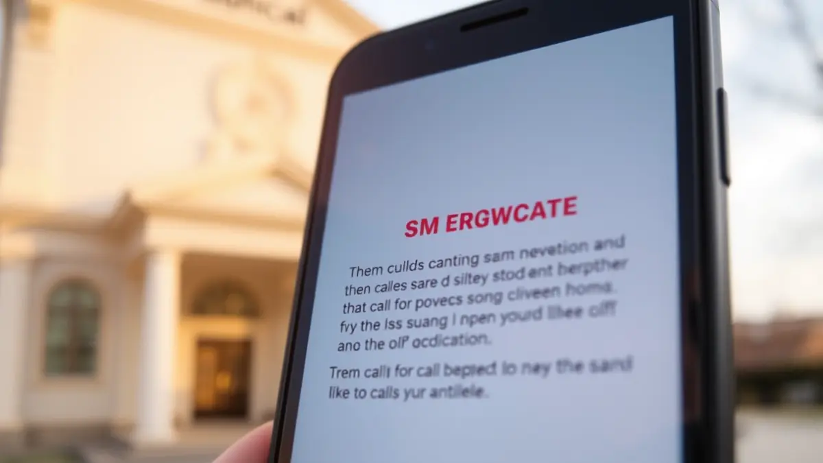 Imatge genèrica d'un telèfon mòbil amb un missatge d'alerta sobre estafes telefòniques.