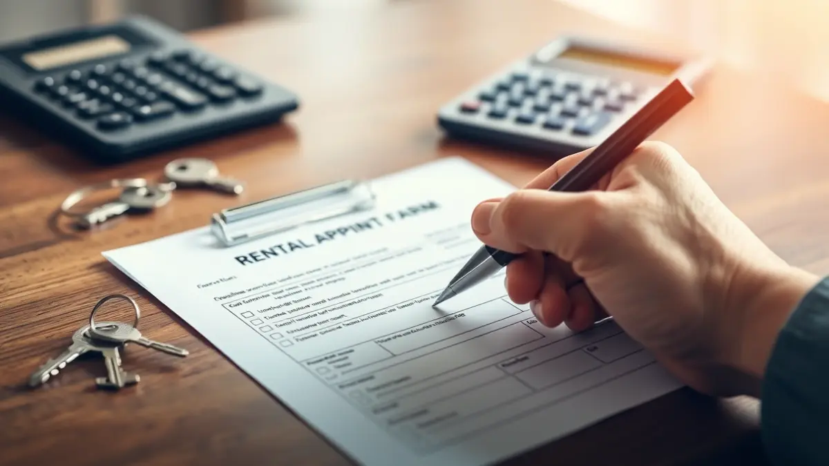 Imagen genérica de una persona rellenando un formulario de solicitud de ayudas al alquiler.