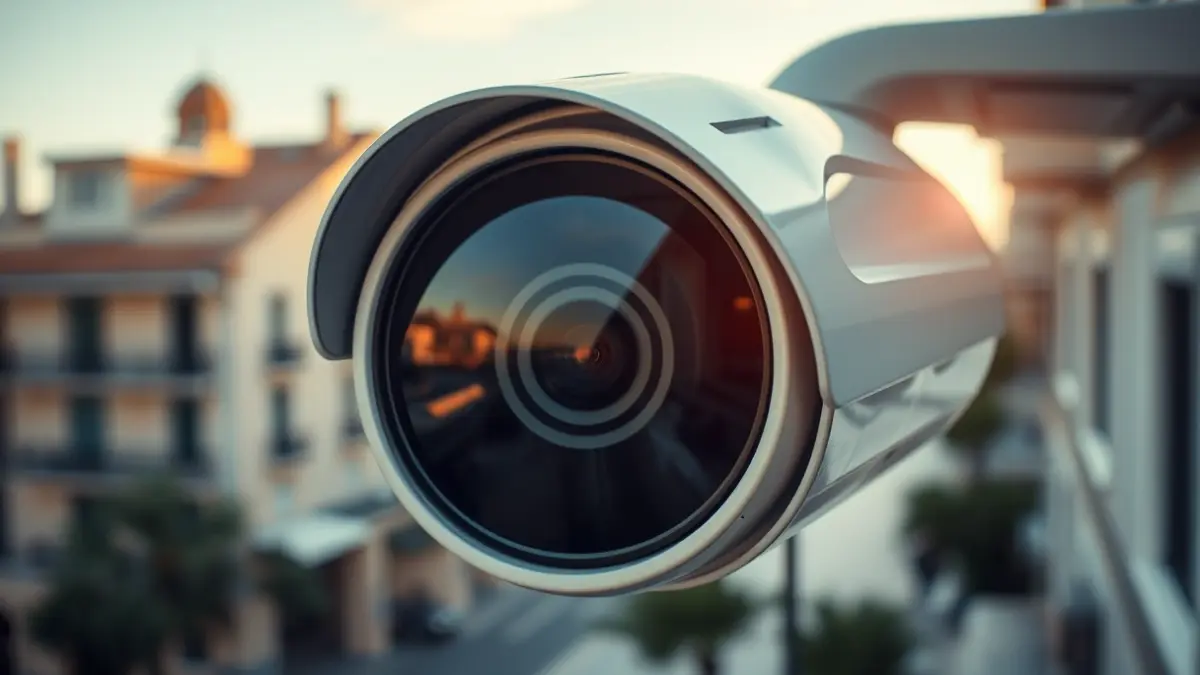 Imatge genèrica d'una càmera de videovigilància moderna.