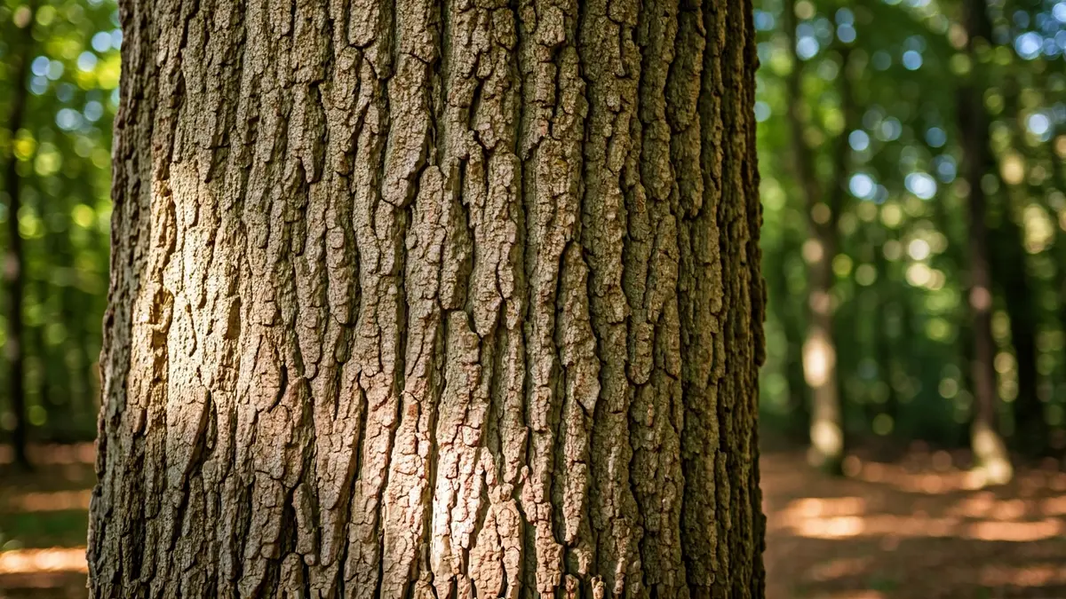 Imatge genèrica d'un arbre monumental amb un tronc robust i fullatge dens, il·luminat pel sol.