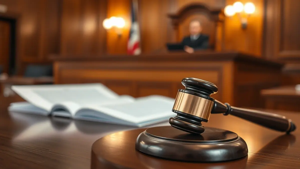 Imatge genèrica d'un martell de jutge sobre una taula de fusta, simbolitzant la justícia.