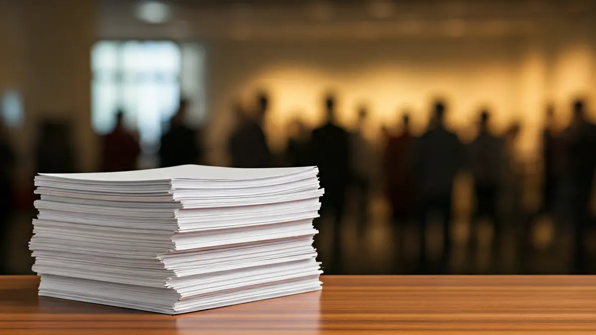 Generic image of official documents on a desk, symbolizing administrative and financial decisions.