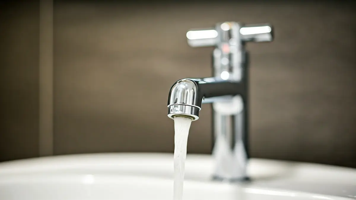 Imatge genèrica d'una aixeta amb aigua corrent, simbolitzant el servei d'aigua potable.