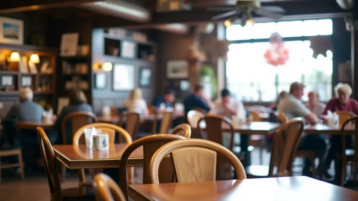 Imatge genèrica de l'interior d'un restaurant tradicional amb ambient acollidor.