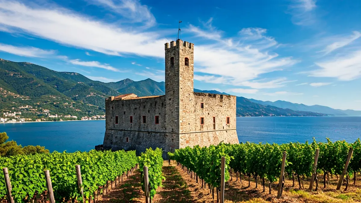Imatge del castell de Canyelles, un poble amb encant prop de Vilanova i la Geltrú.
