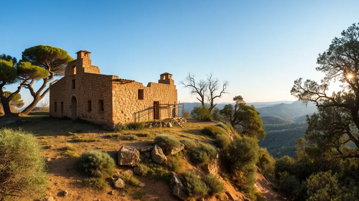 Imagen de la ermita de Sant Feliu recientemente rehabilitada en Castell de Mur.