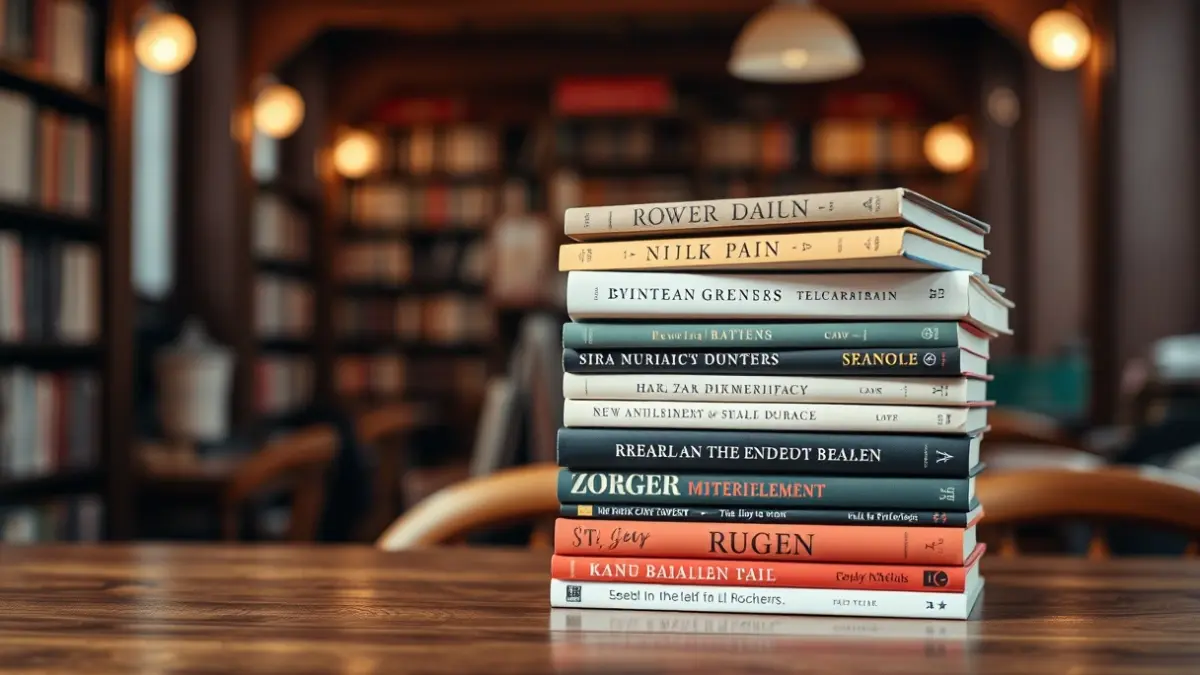 Imagen genérica de libros en una biblioteca, simbolizando actividades culturales y de lectura.