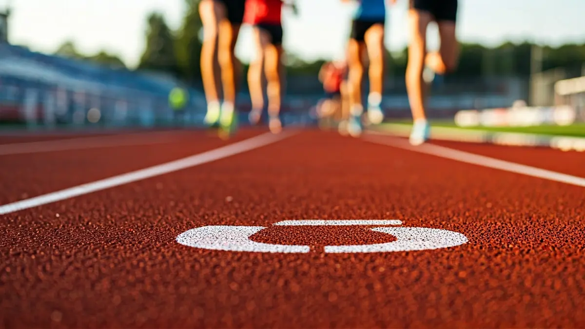 Imagen genérica de una pista de atletismo con corredores desenfocados al fondo.