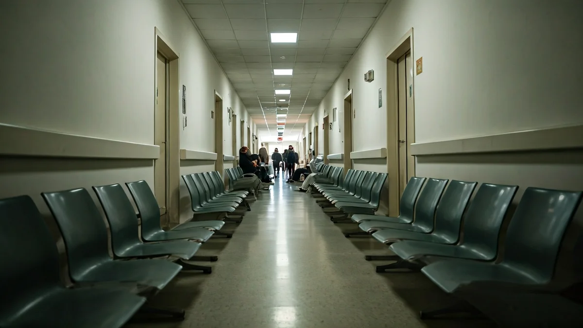 Generic image of an empty hospital waiting room.
