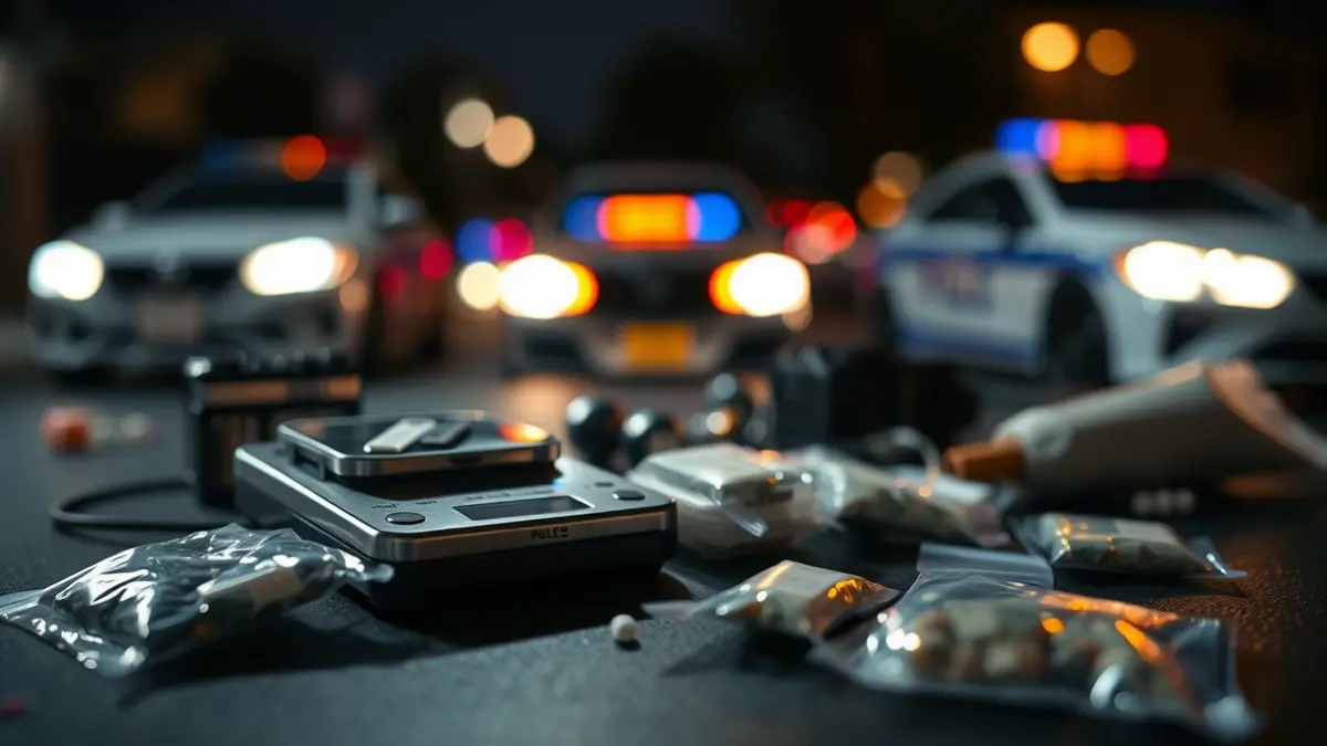 Generic image of precision scales and drug manipulation tools.