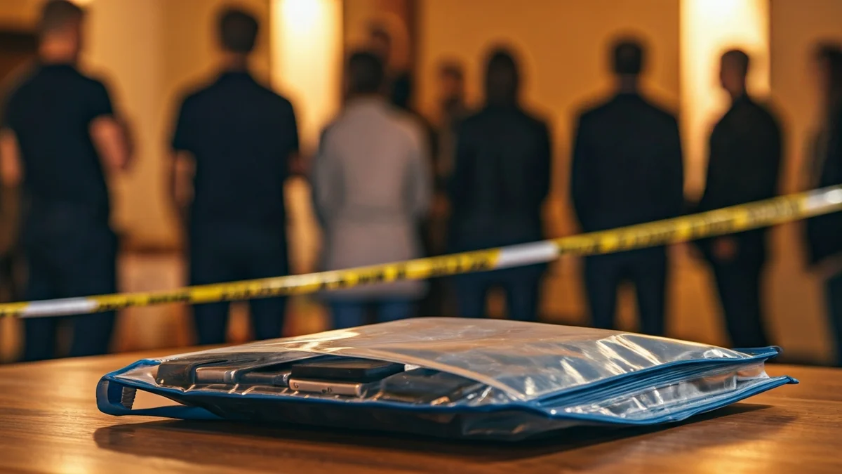 Generic image of stolen items inside a police evidence bag.