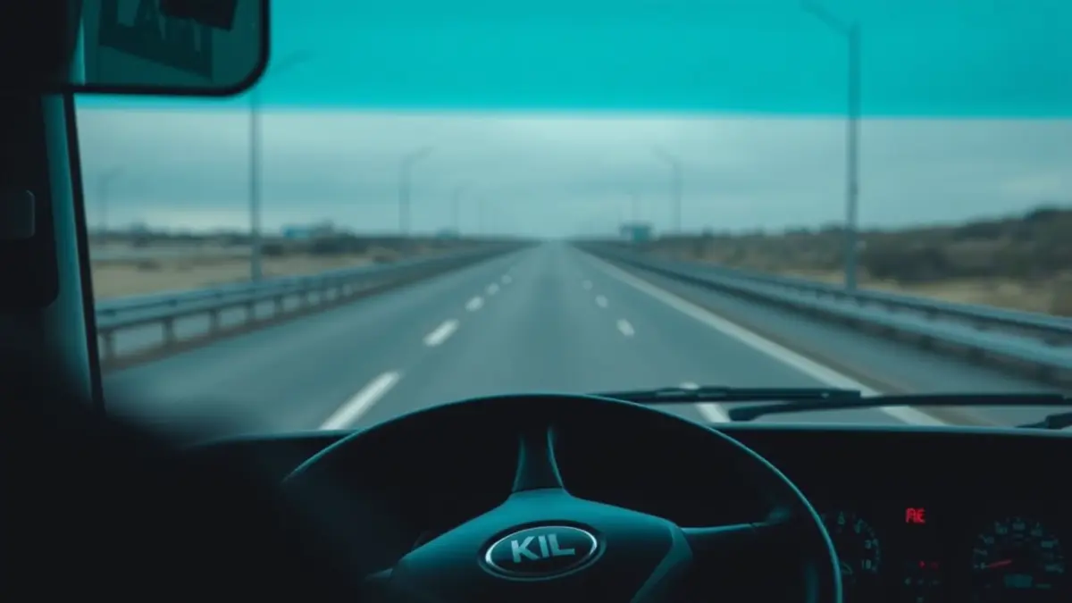 Imagen genérica del interior de un autocar con el volante y el salpicadero.