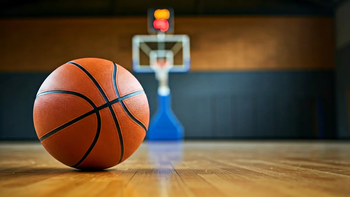 Imatge genèrica d'una pilota de bàsquet en una pista.