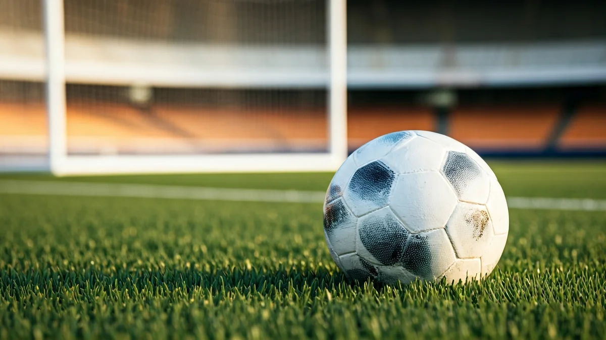 Imatge genèrica d'una pilota de futbol sobre la gespa d'un camp