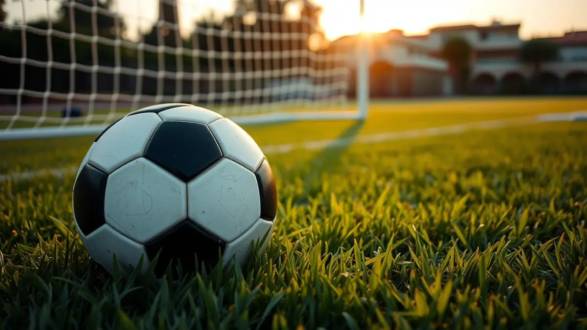 Imatge genèrica d'una pilota de futbol en un camp.