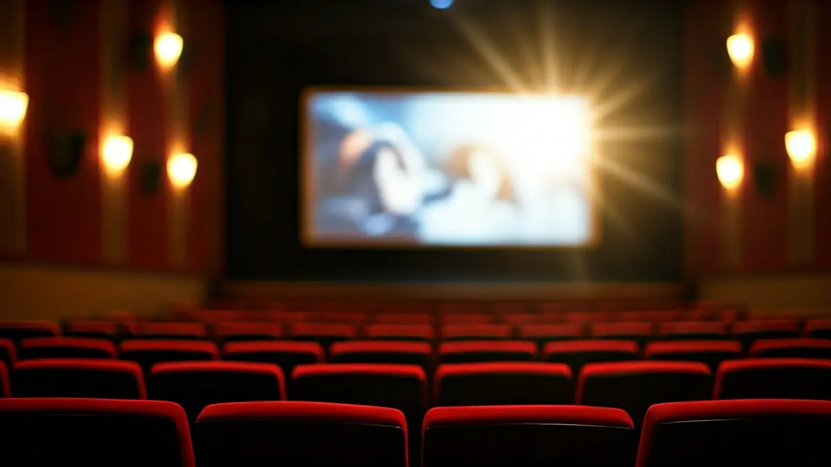 Imatge genèrica de l'interior d'una sala de cinema amb seients buits i una pantalla.
