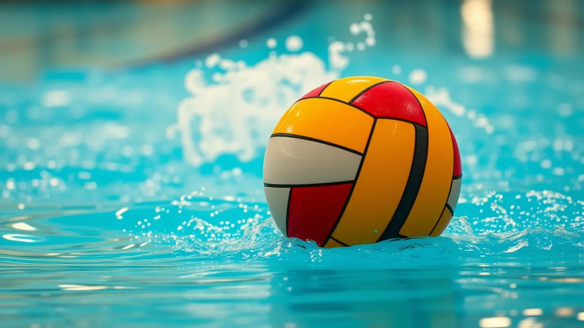 Generic image of a water polo ball in a swimming pool.