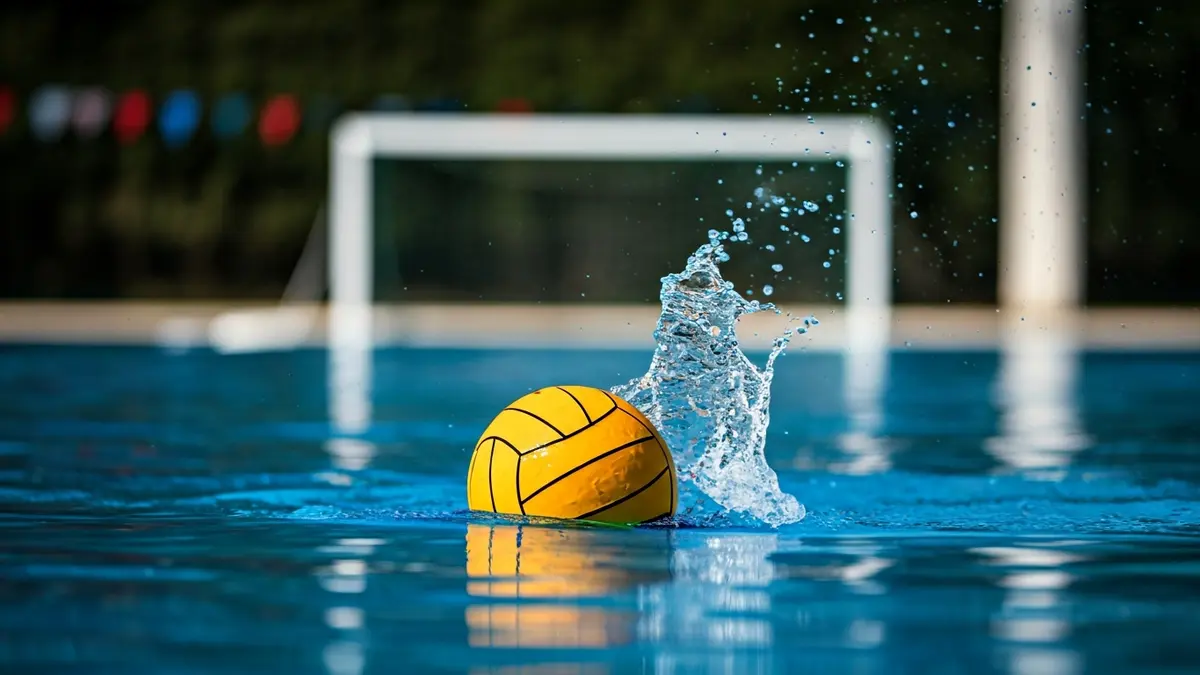 Imatge genèrica d'una pilota de waterpolo a la piscina