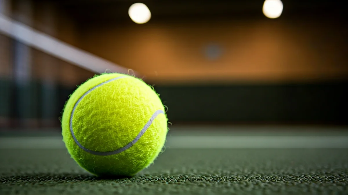 Imatge genèrica d'una pilota de frontenis en una pista.