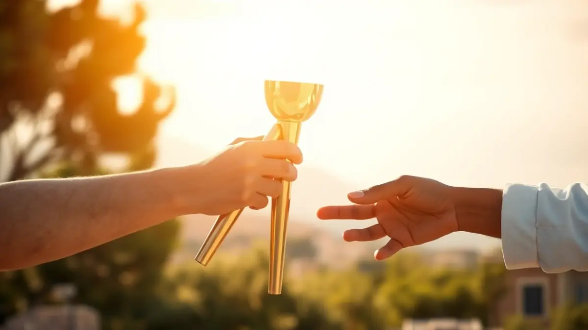 Generic image of a relay flame, symbolizing the continuity of a cultural event.