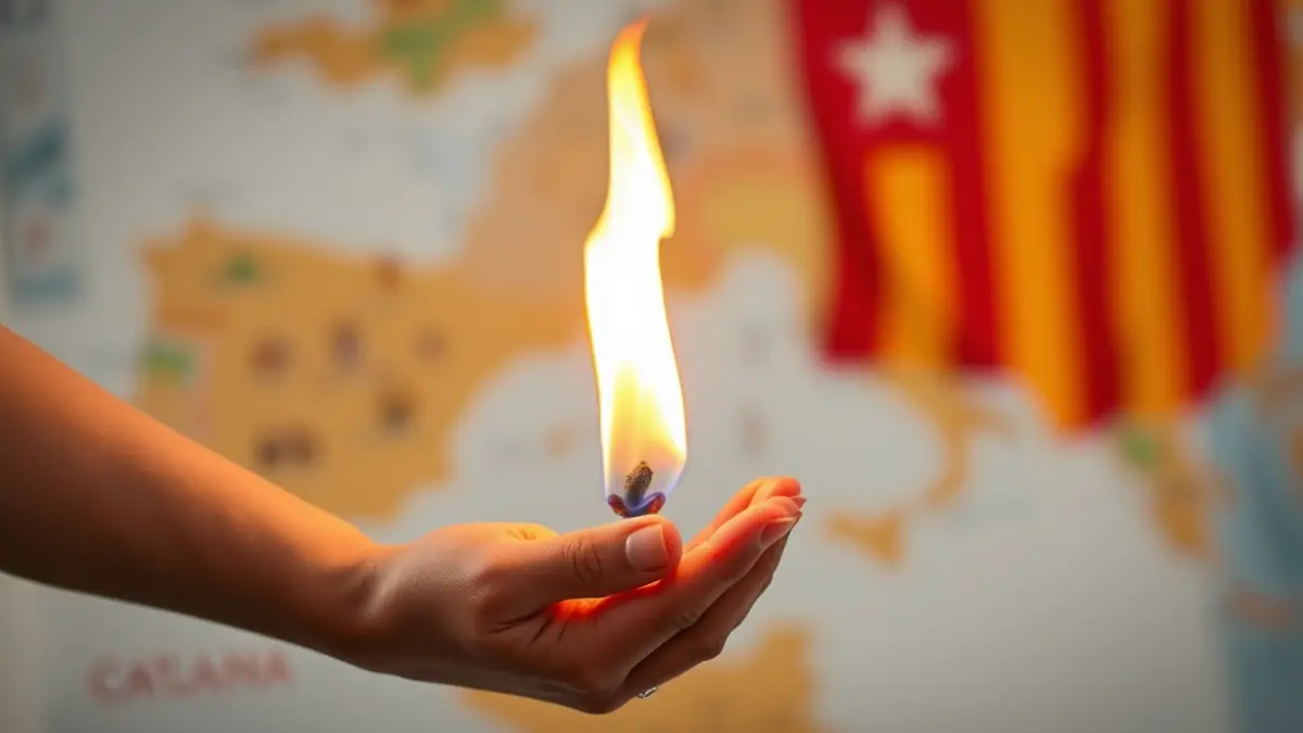 Imagen simbólica de una llama, representando el Correllengua Agermanat.