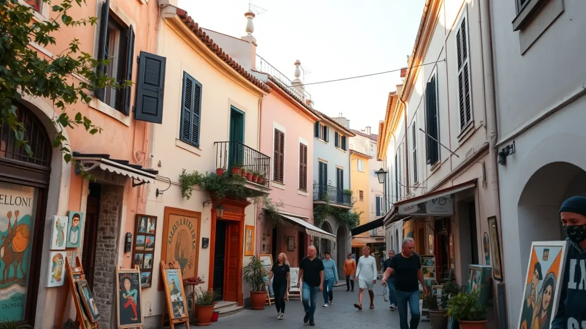 Imatge d'una instal·lació artística al carrer durant la celebració de Sant Jordi.