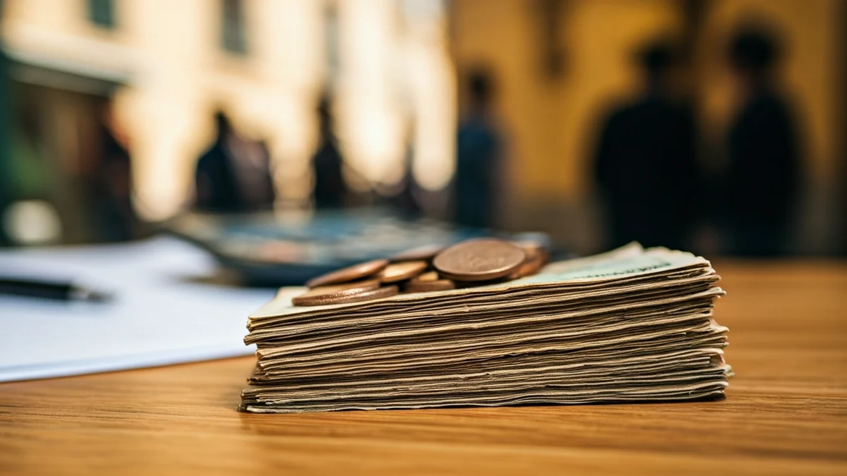 Generic image of old money and financial documents, symbolizing lost savings.