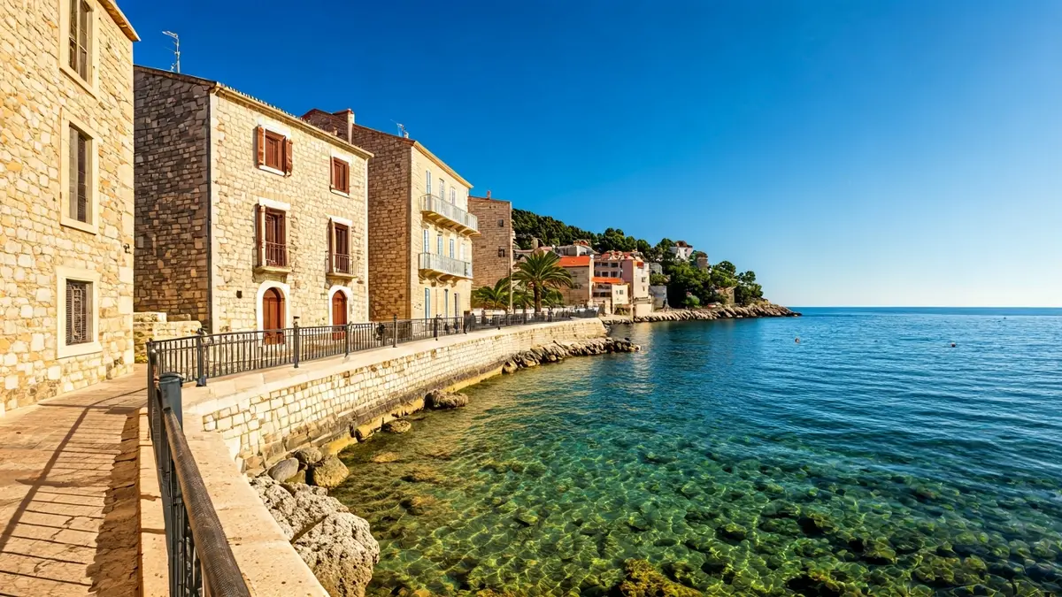 Passeig marítim d'Altafulla amb les Botigues de Mar i la platja