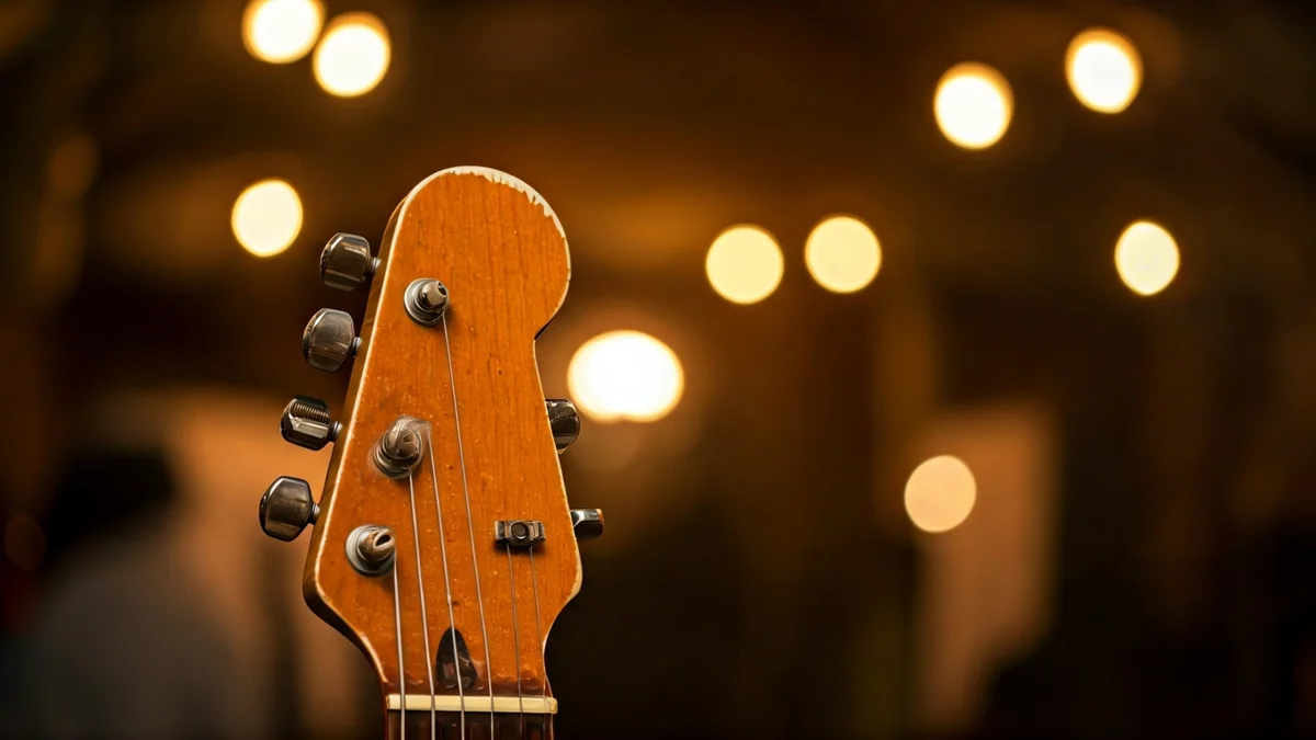 Imagen genérica de una guitarra eléctrica antigua, simbolizando la música punk.