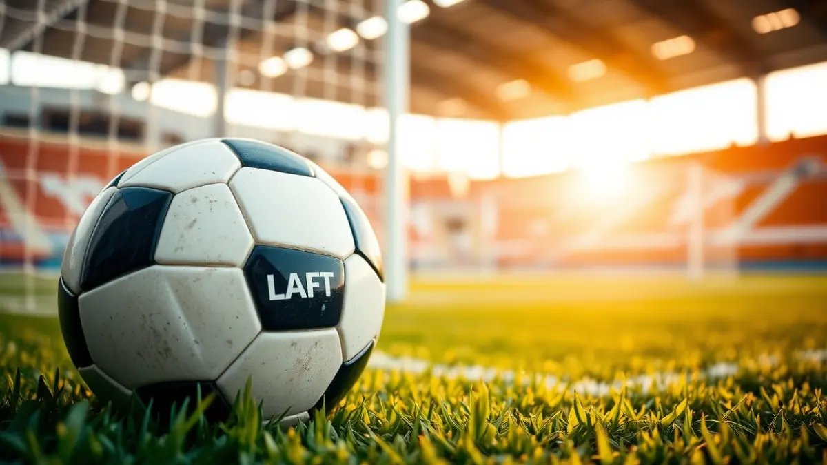 Imagen genérica de un balón de fútbol sobre el césped de un estadio.