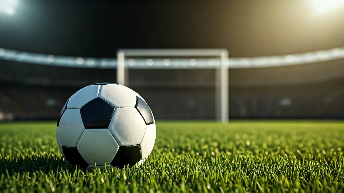 Generic image of a soccer ball on a green field.
