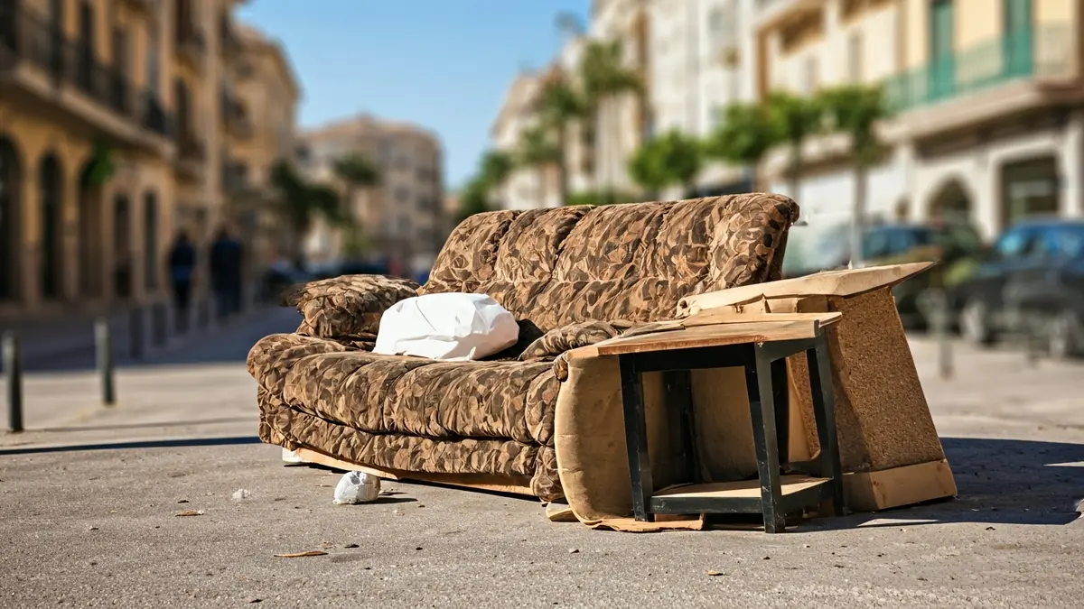 Imatge genèrica de voluminosos abandonats en un carrer de la ciutat.