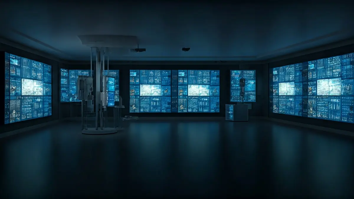 Imatge genèrica d'un laboratori audiovisual modern amb tecnologia avançada.