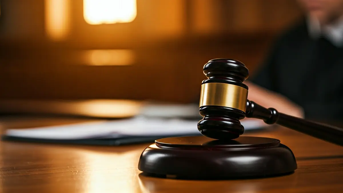 Imagen genérica de un mazo de juez sobre una mesa de madera, simbolizando una decisión judicial.