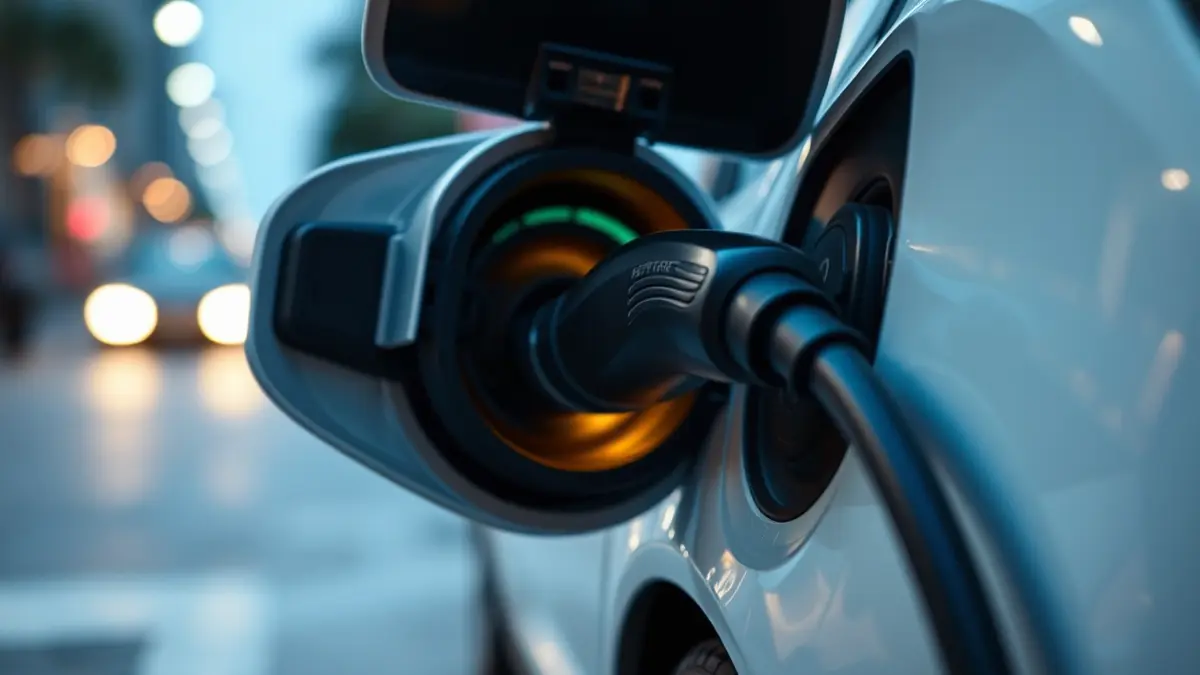 Imatge genèrica d'un vehicle elèctric carregant, simbolitzant la transició energètica.