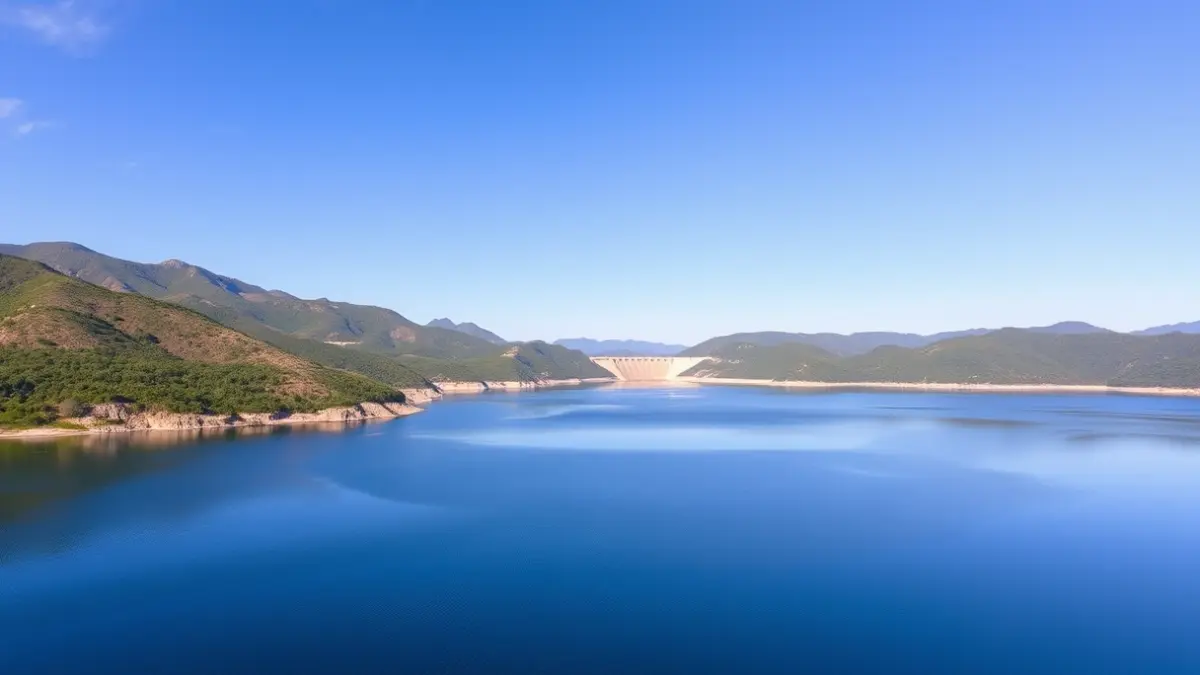 Imagen genérica de un embalse con altos niveles de agua en Cataluña.