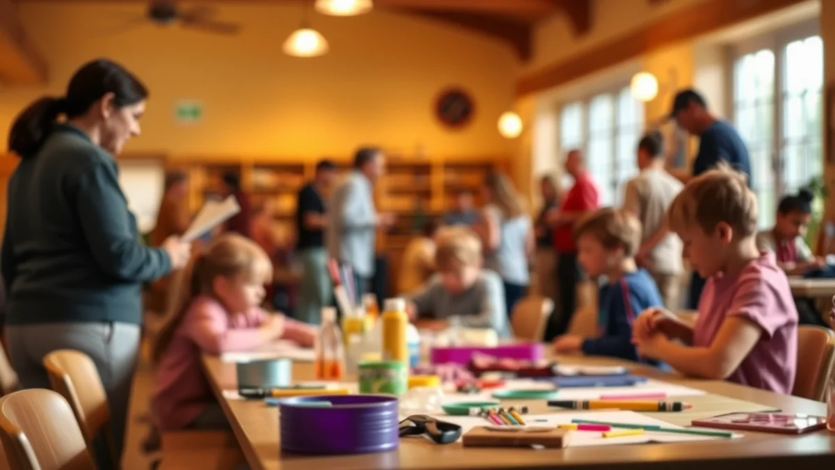 Imagen genérica de un centro comunitario con actividades socioeducativas.