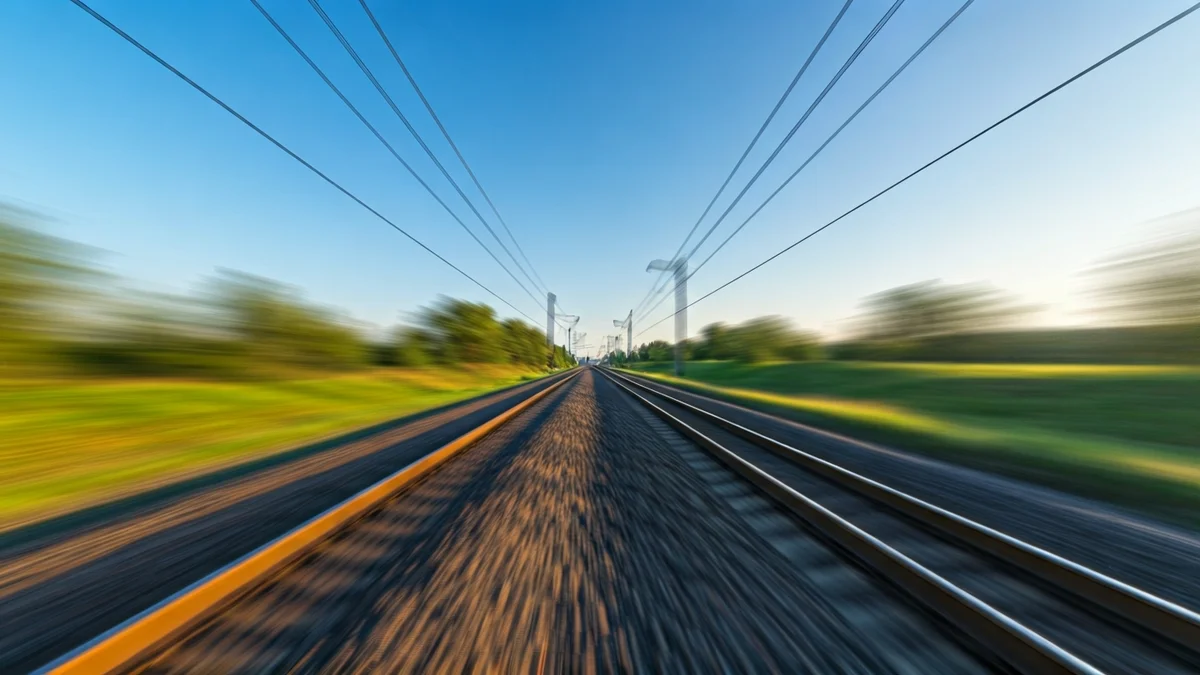 Generic image of train tracks in a Catalan landscape.