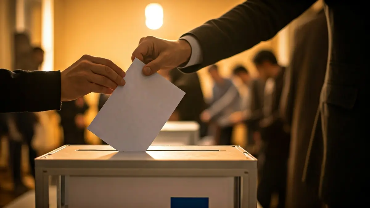 Imagen genérica de una urna con papeletas, simbolizando unas elecciones internas.