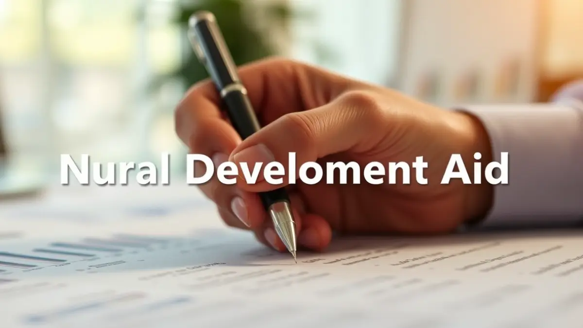 Generic image of a hand signing documents, symbolizing economic aid.