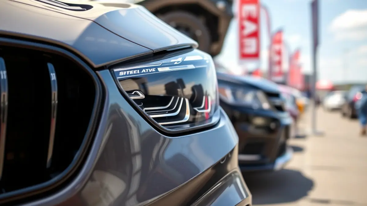 Imatge genèrica d'un vehicle d'ocasió en una fira de cotxes.