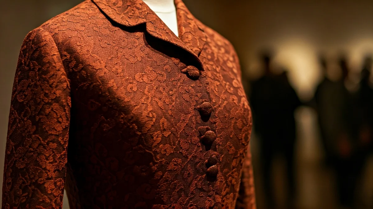 Imatge d'un vestit d'alta costura exposat en un museu
