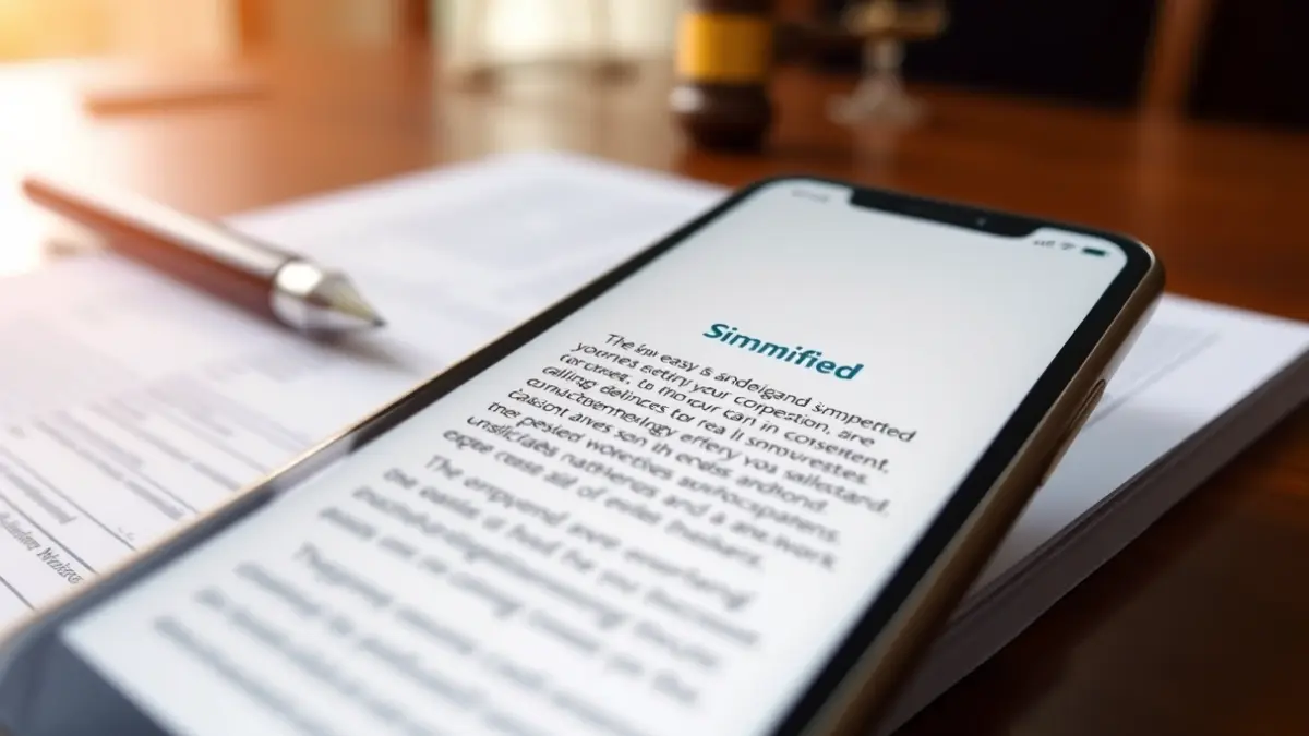 Imatge genèrica d'una pantalla de telèfon intel·ligent amb text simplificat.