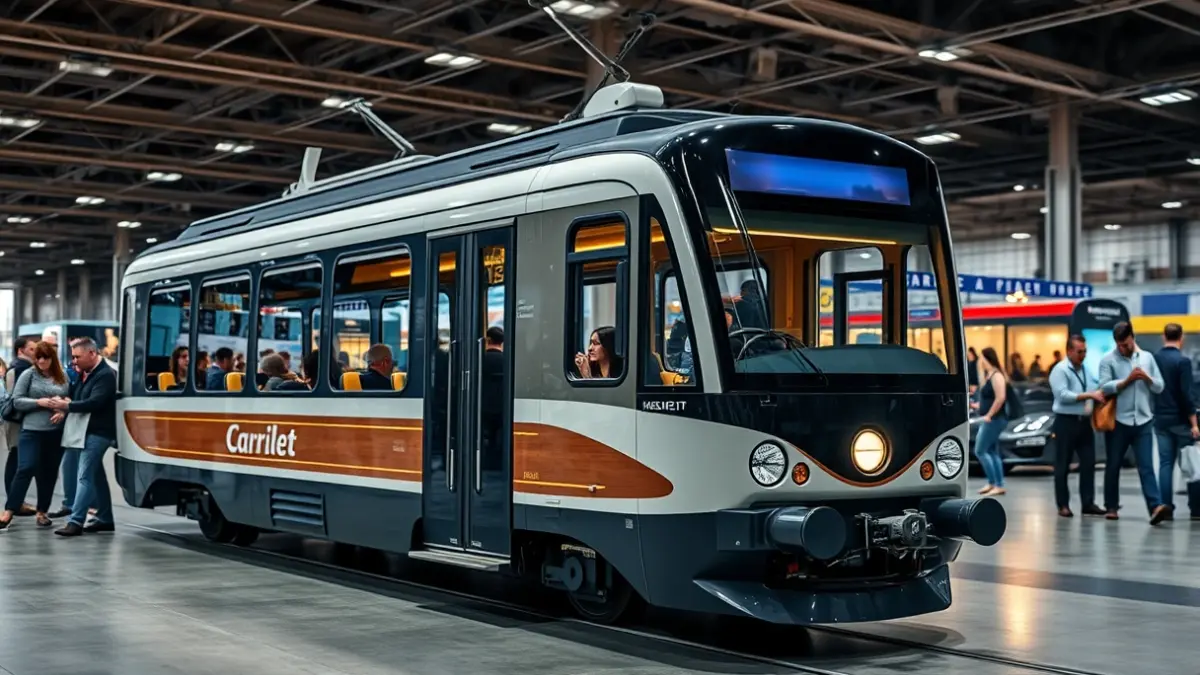 Image of the new electric tourist train to be exhibited at the Expoebre fair in Tortosa.