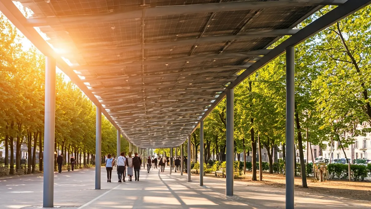 Pèrgola solar al Parc Central de Girona