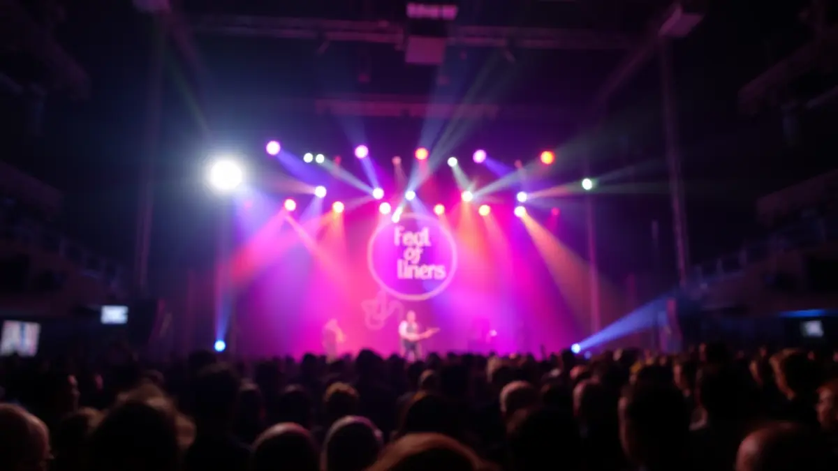 Generic image of a concert with vibrant lights and a blurred crowd.