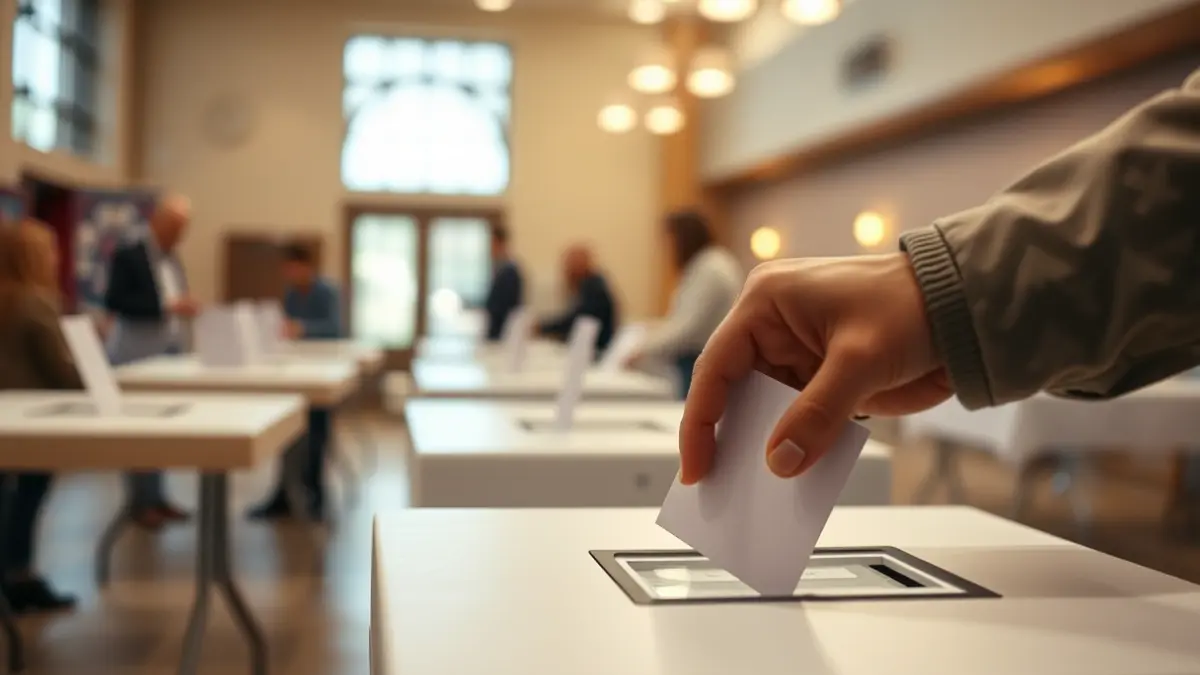 Imatge genèrica d'una urna de votació en un col·legi electoral.