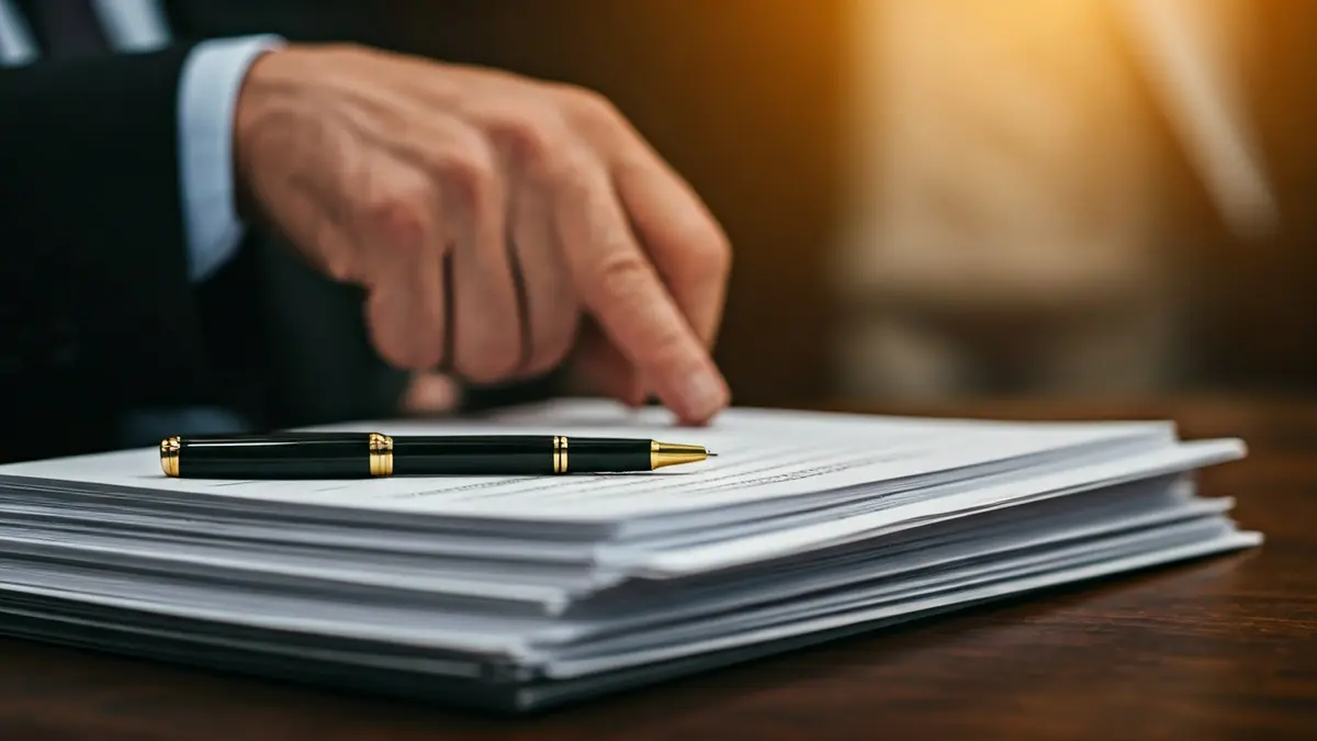 Imagen genérica de documentos oficiales y una mano señalando un punto, simbolizando la revisión de políticas municipales.