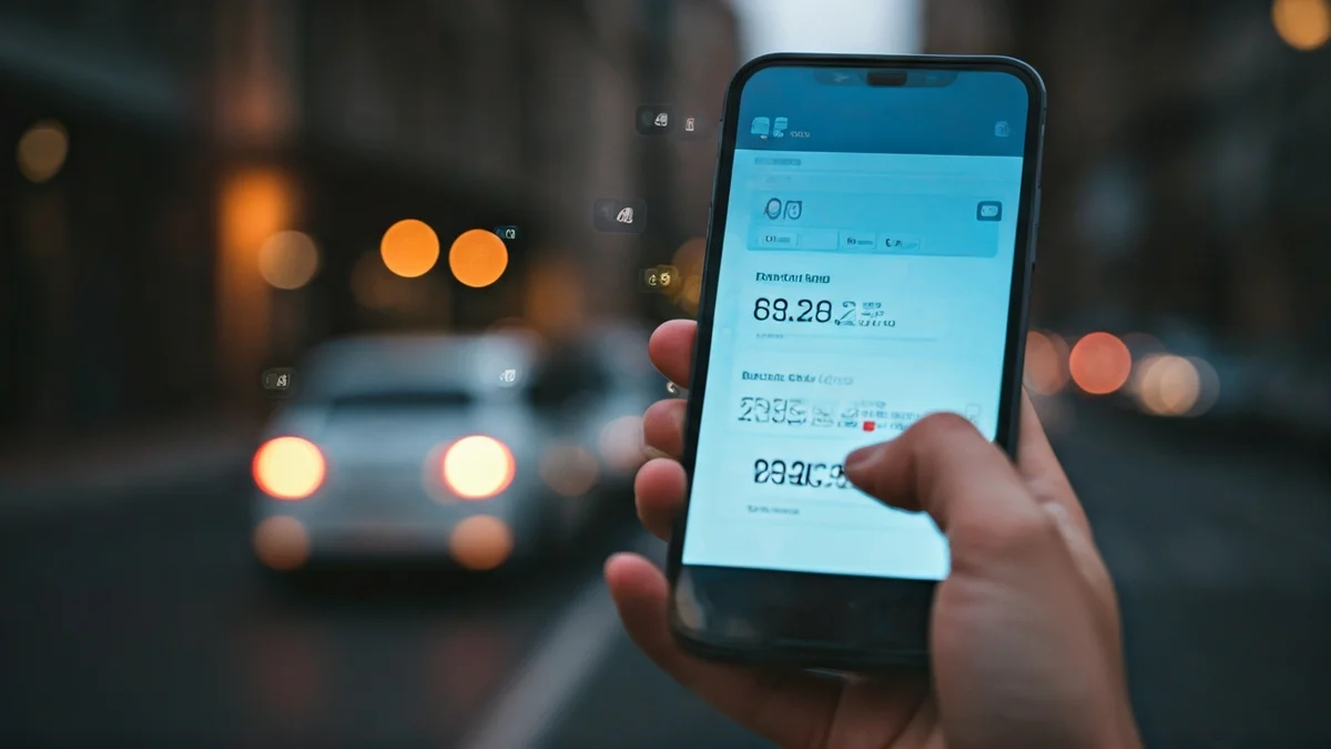 Imagen genérica de una mano sosteniendo un teléfono con métricas digitales