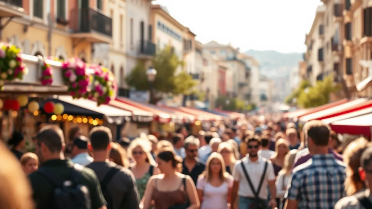 Imatge genèrica d'una rambla de Barcelona durant una diada cultural, amb gent passejant i parades.